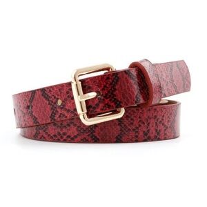 Red Snakeskin Belt (U411)